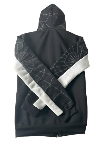 Spidey Society OG Black and White Zip-Up Hoodie Mens/Womens